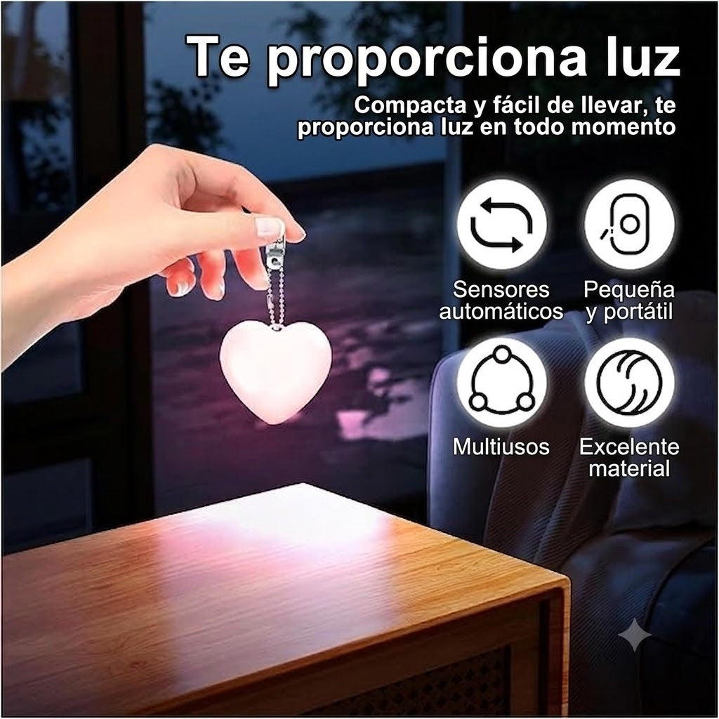 ✨ Heart-Shaped LED Bag Light