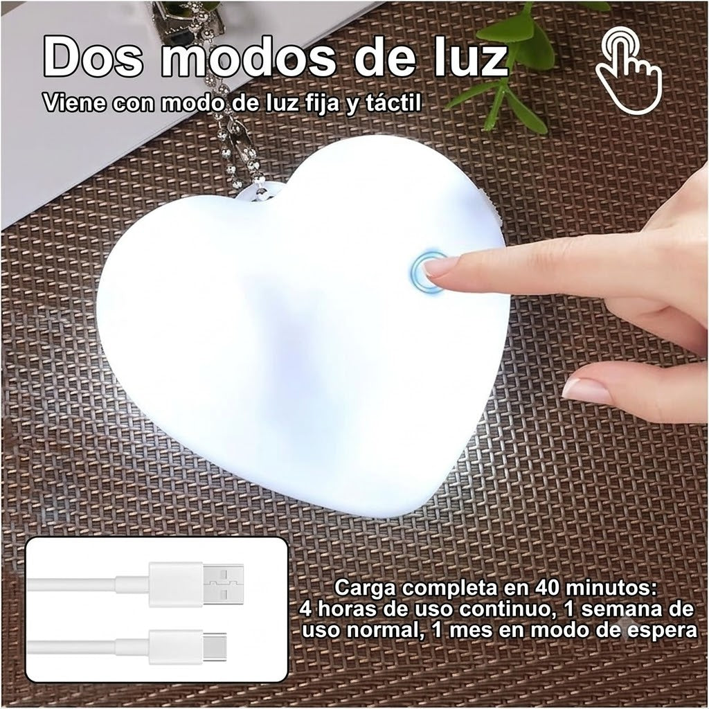 ✨ Heart-Shaped LED Bag Light