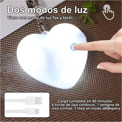 ✨ Heart-Shaped LED Bag Light